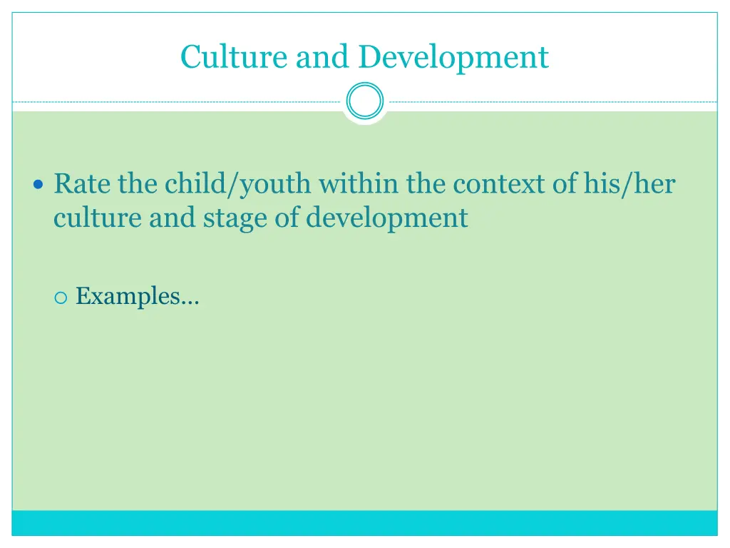 culture and development