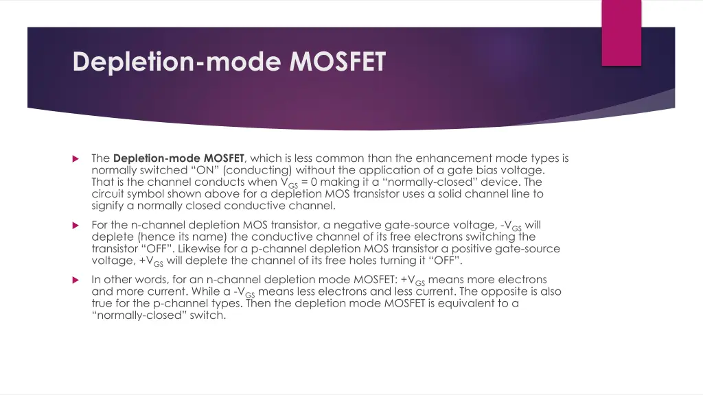 depletion mode mosfet