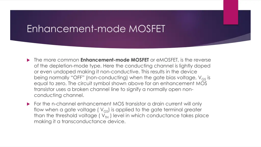 enhancement mode mosfet