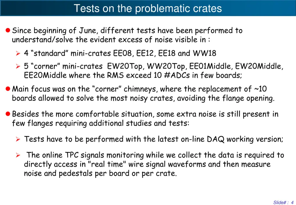 tests on the problematic crates