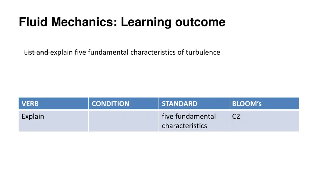 fluid mechanics learning outcome 1