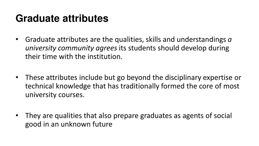 graduate attributes