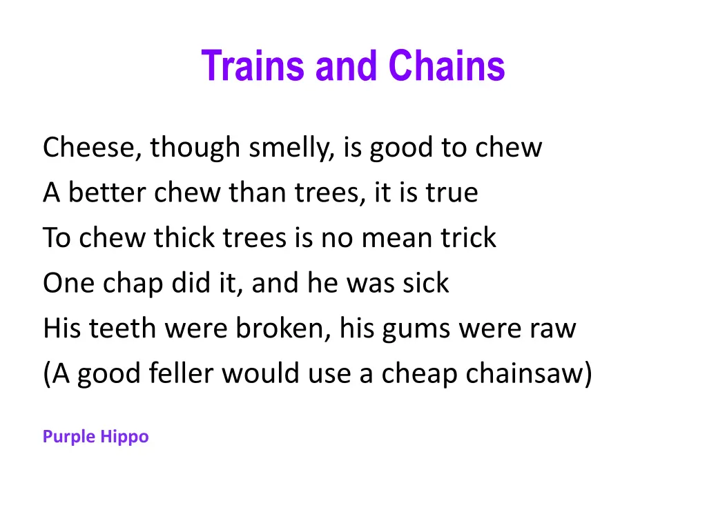 trains and chains 1