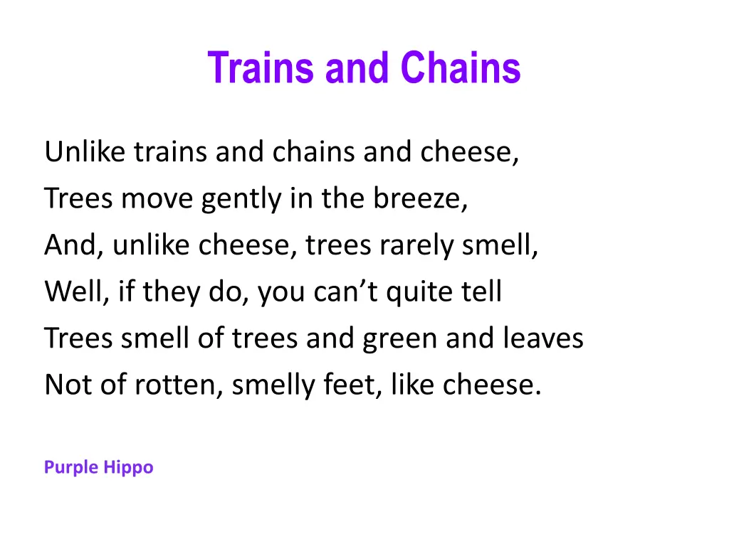 trains and chains