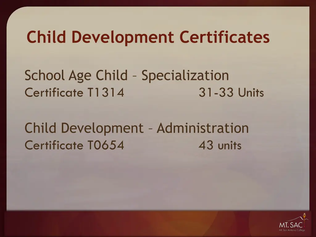 child development certificates 2