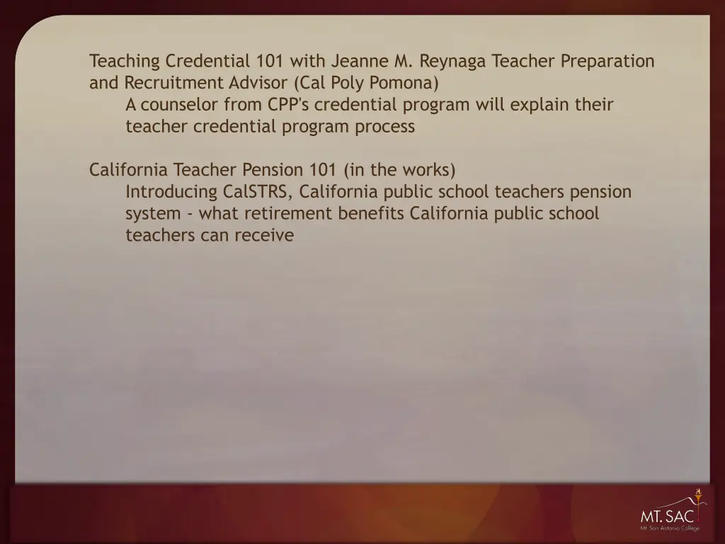 teaching credential 101 with jeanne m reynaga