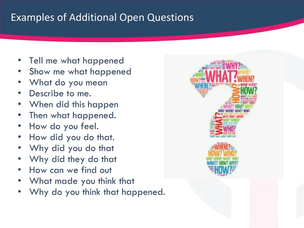 examples of additional open questions