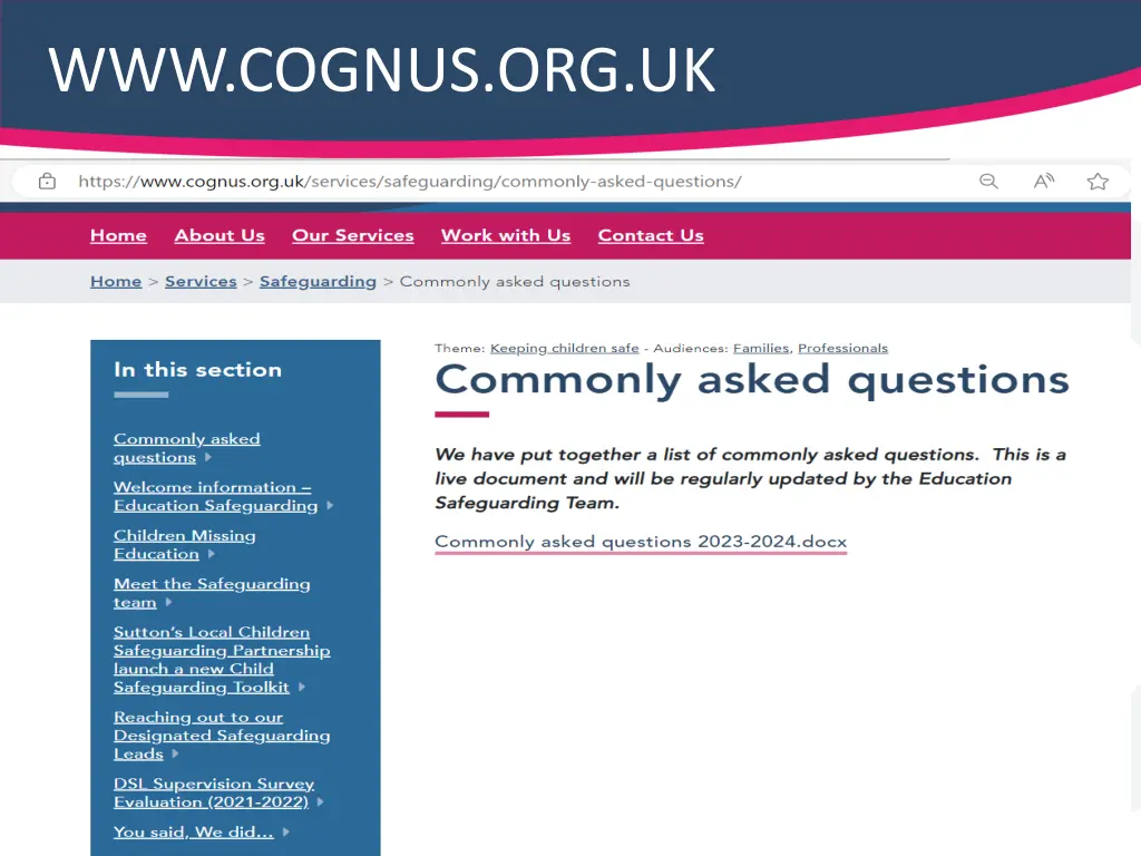 www cognus org uk