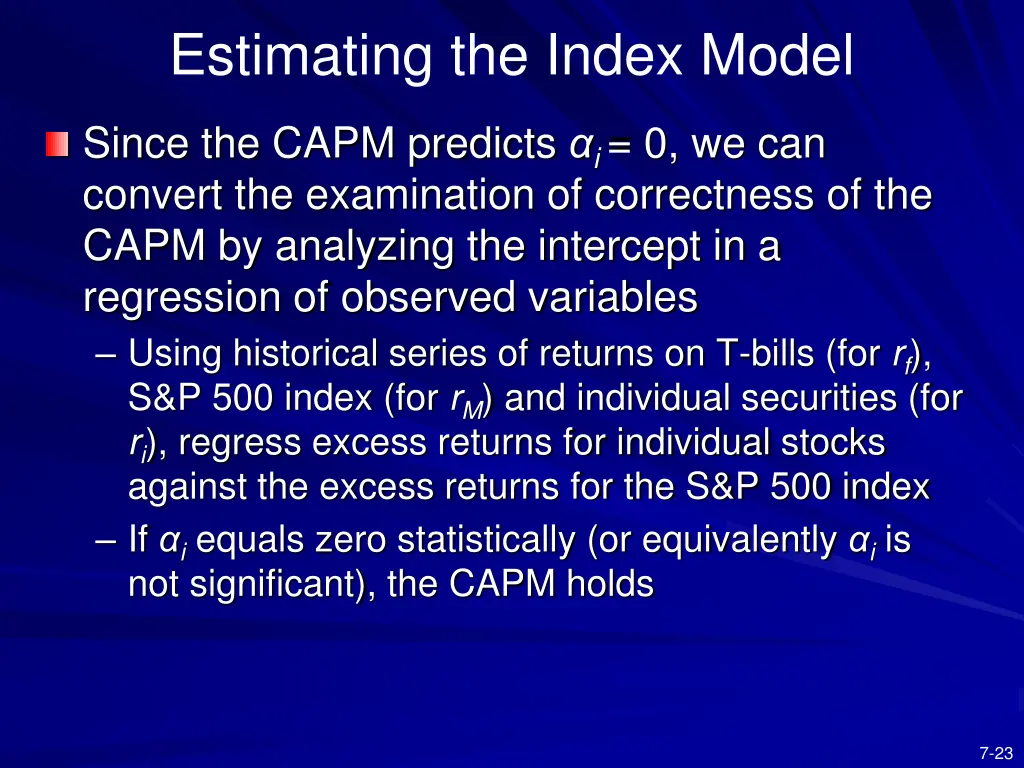 estimating the index model 2