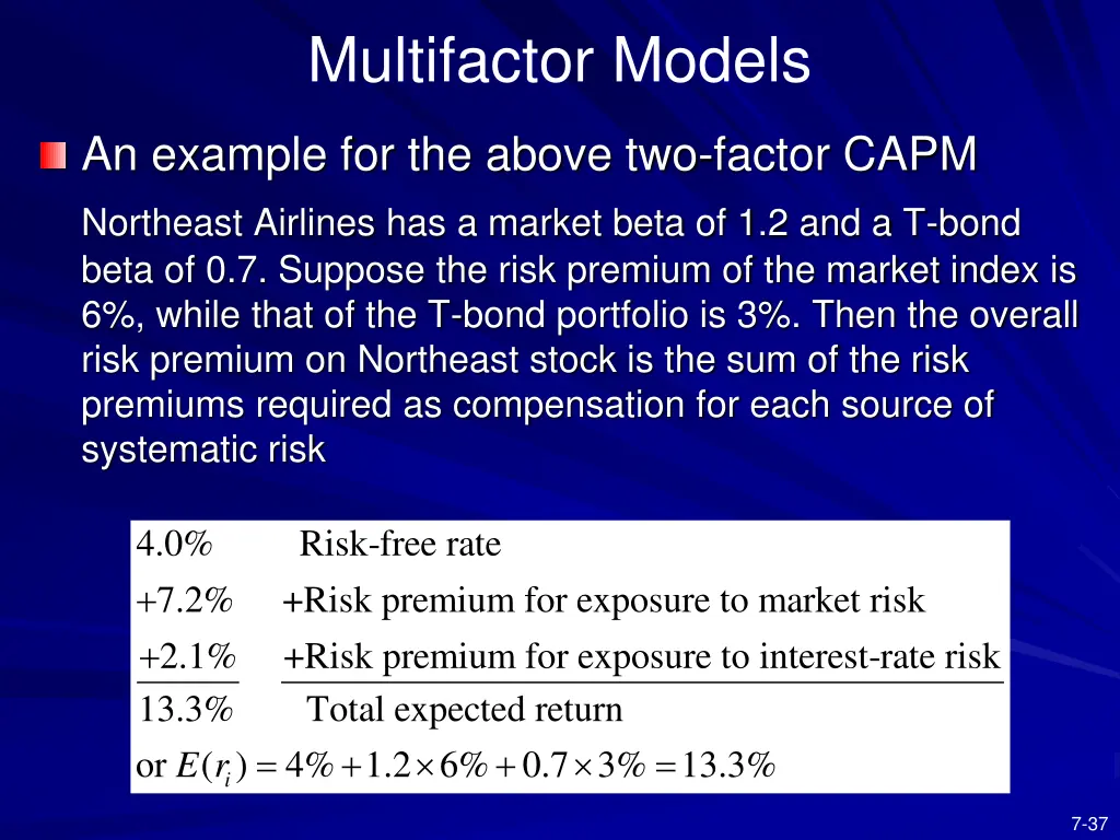 multifactor models