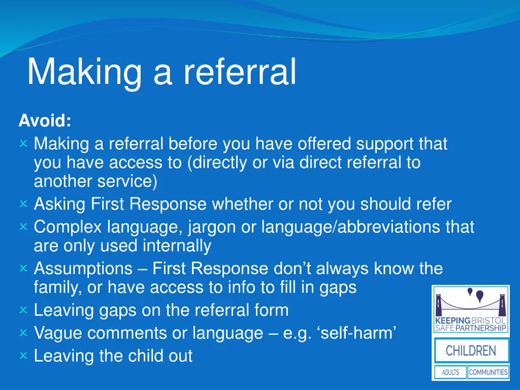 making a referral 1