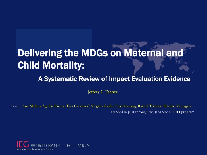 delivering the mdgs on maternal and delivering