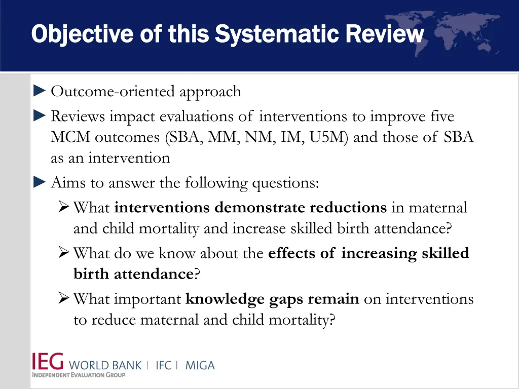 objective of this systematic review objective