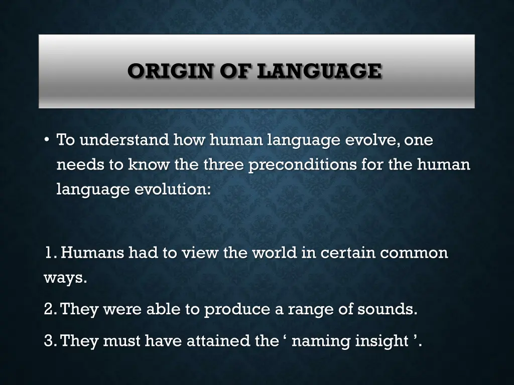 origin of language 2