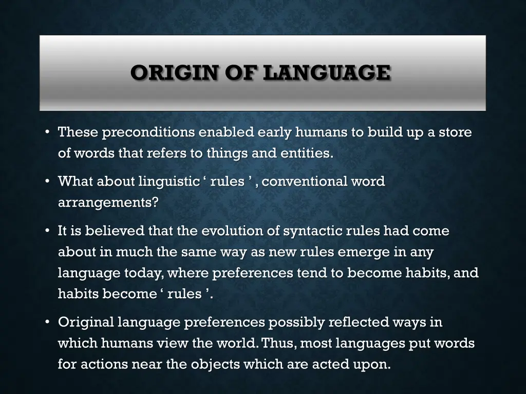 origin of language 3