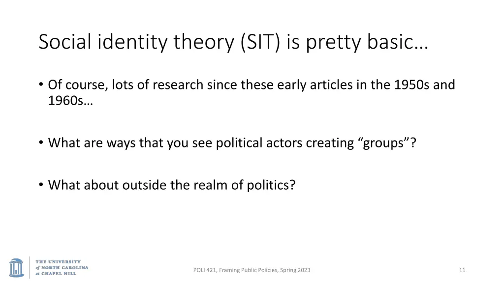 social identity theory sit is pretty basic