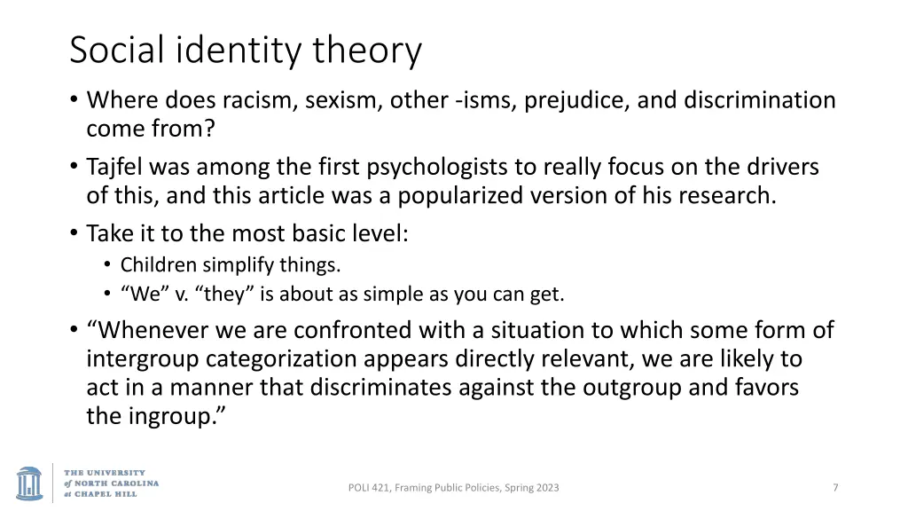 social identity theory where does racism sexism