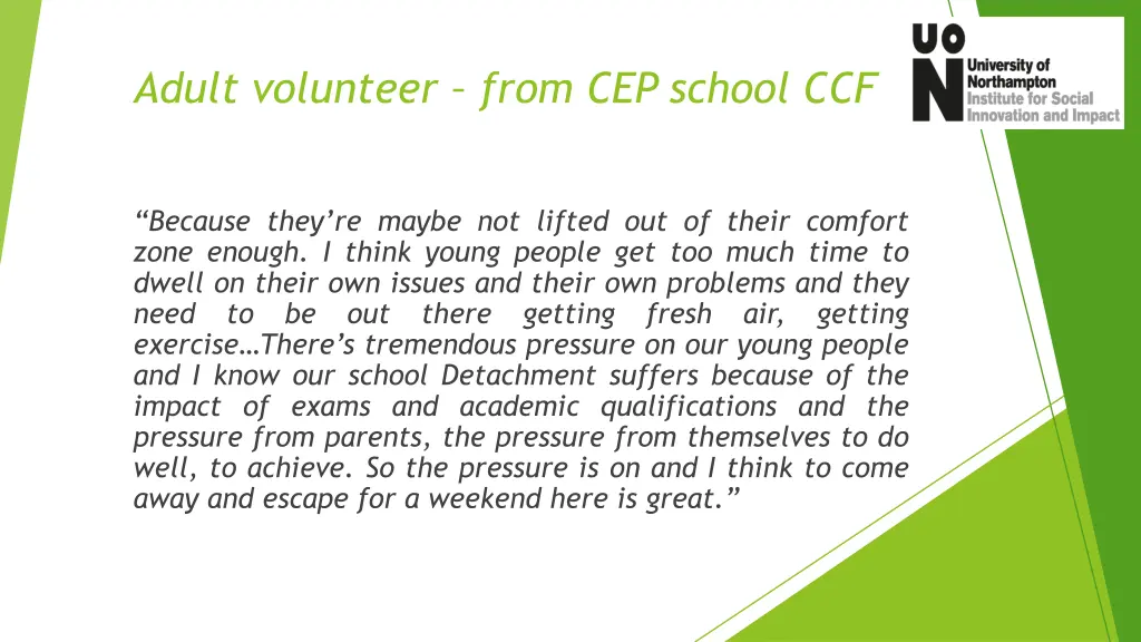 adult volunteer from cep school ccf