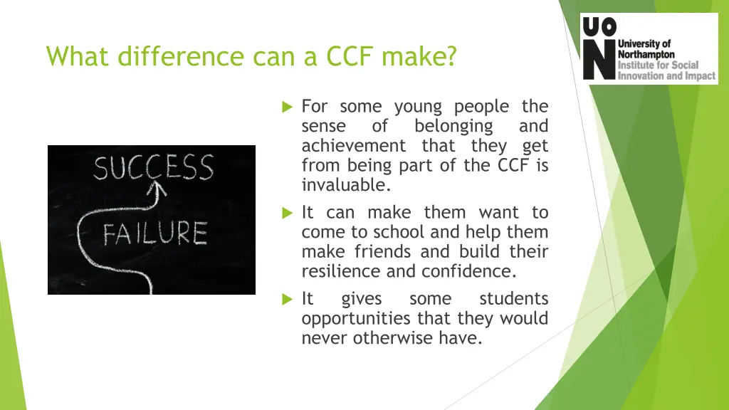 what difference can a ccf make