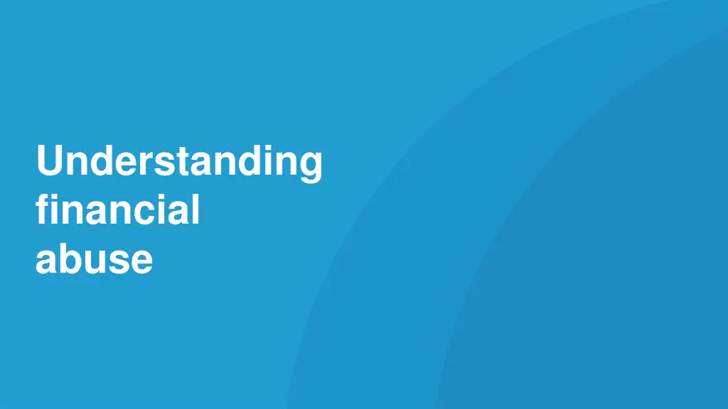 understanding financial abuse