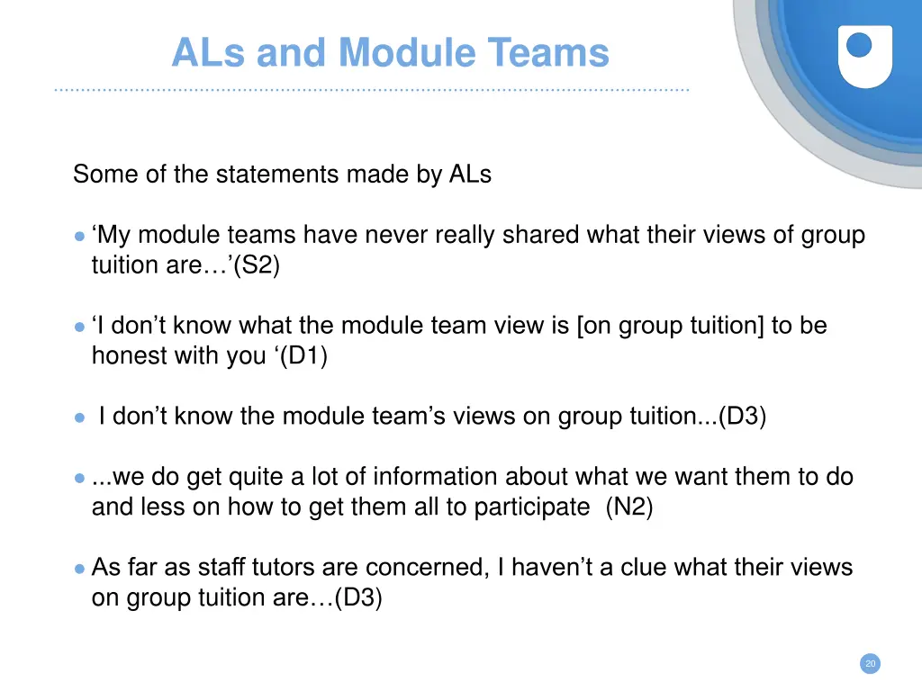 als and module teams