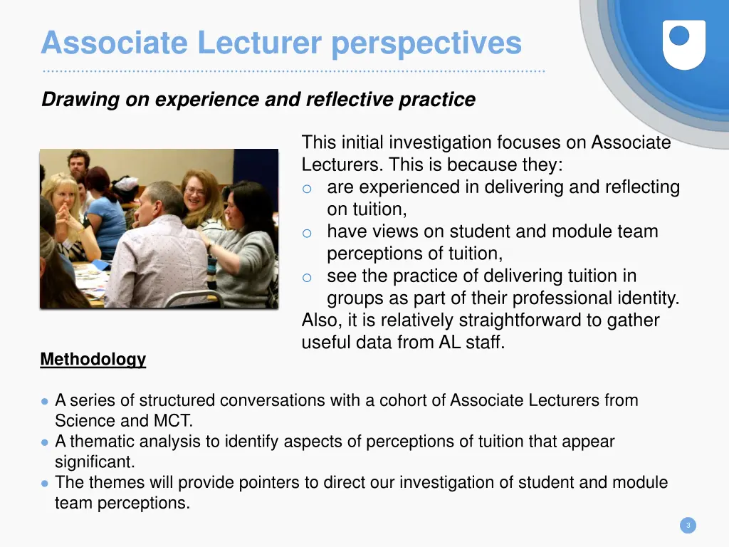 associate lecturer perspectives