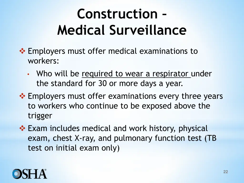 construction medical surveillance