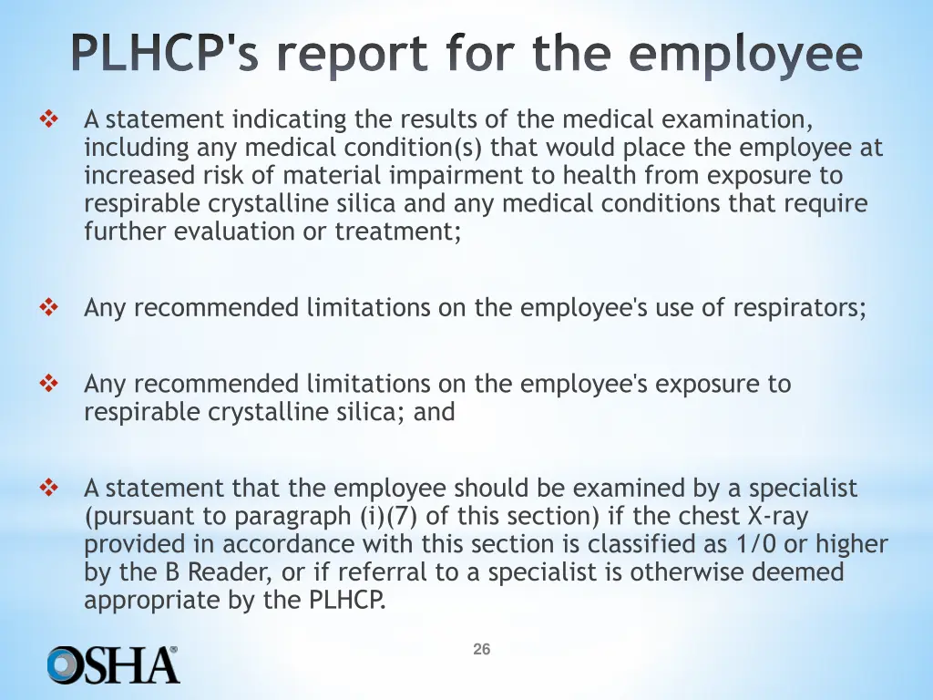 plhcp s report for the employee