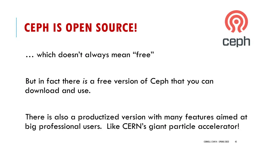 ceph is open source