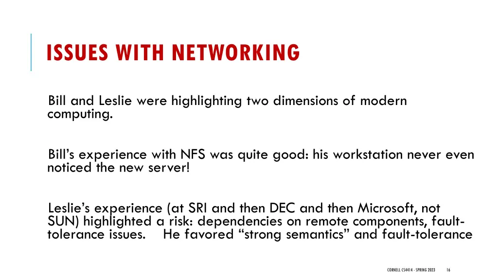 issues with networking