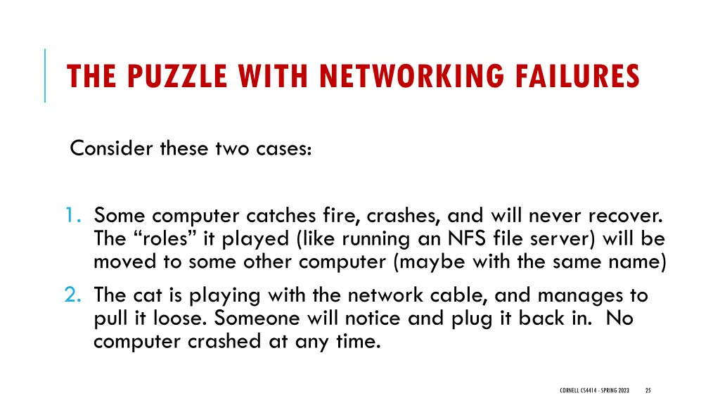 the puzzle with networking failures