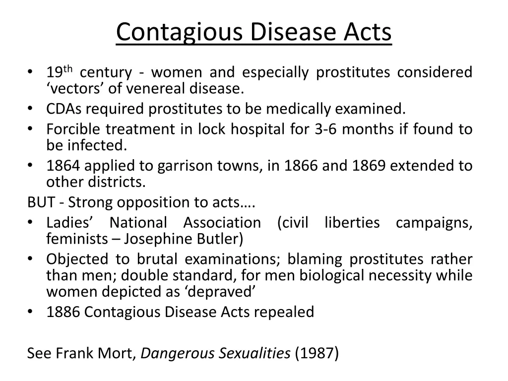 contagious disease acts