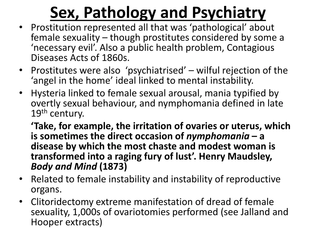 sex pathology and psychiatry prostitution