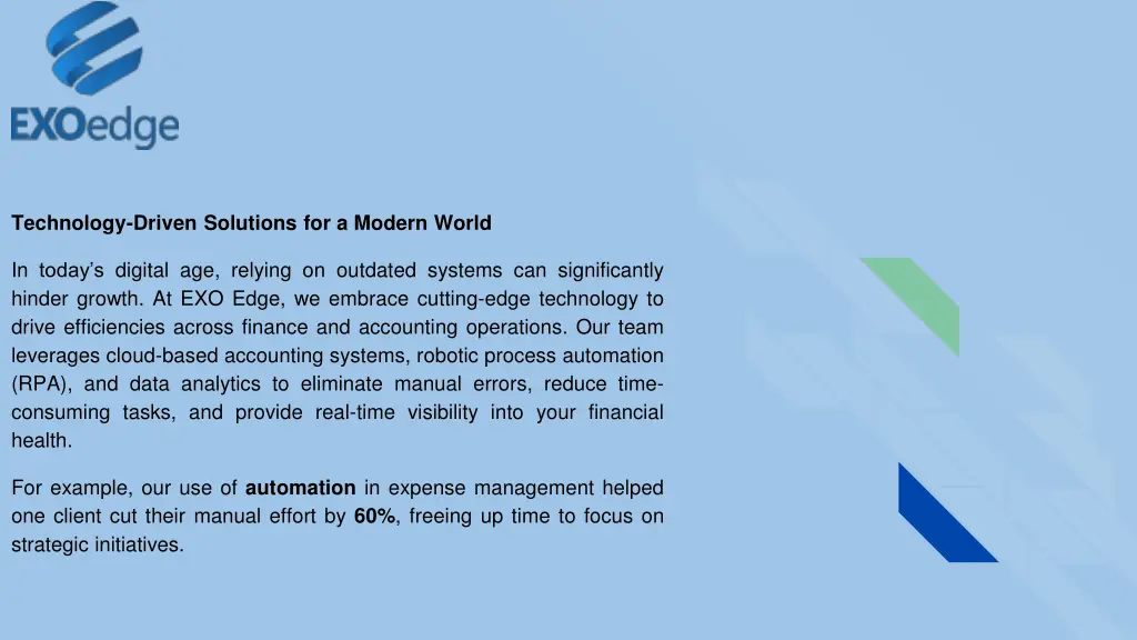 technology driven solutions for a modern world