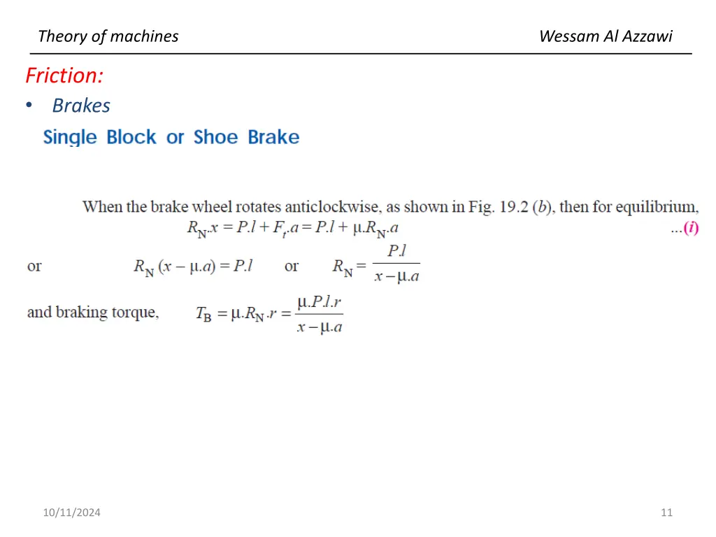 theory of machines 10