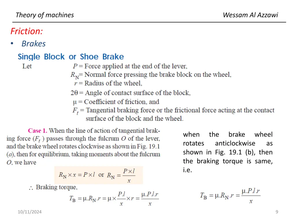 theory of machines 8