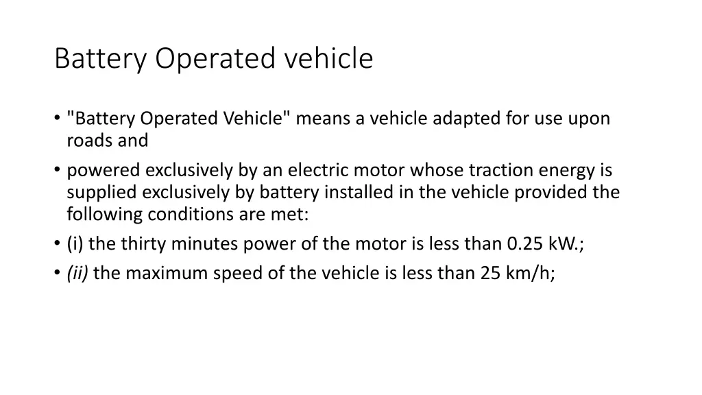 battery operated vehicle