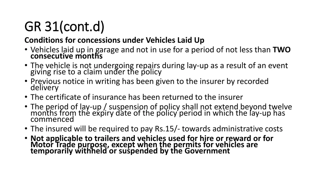 gr 31 gr 31 cont d conditions for concessions