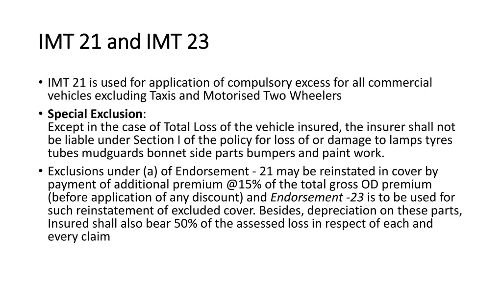 imt 21 and imt 23 imt 21 and imt 23