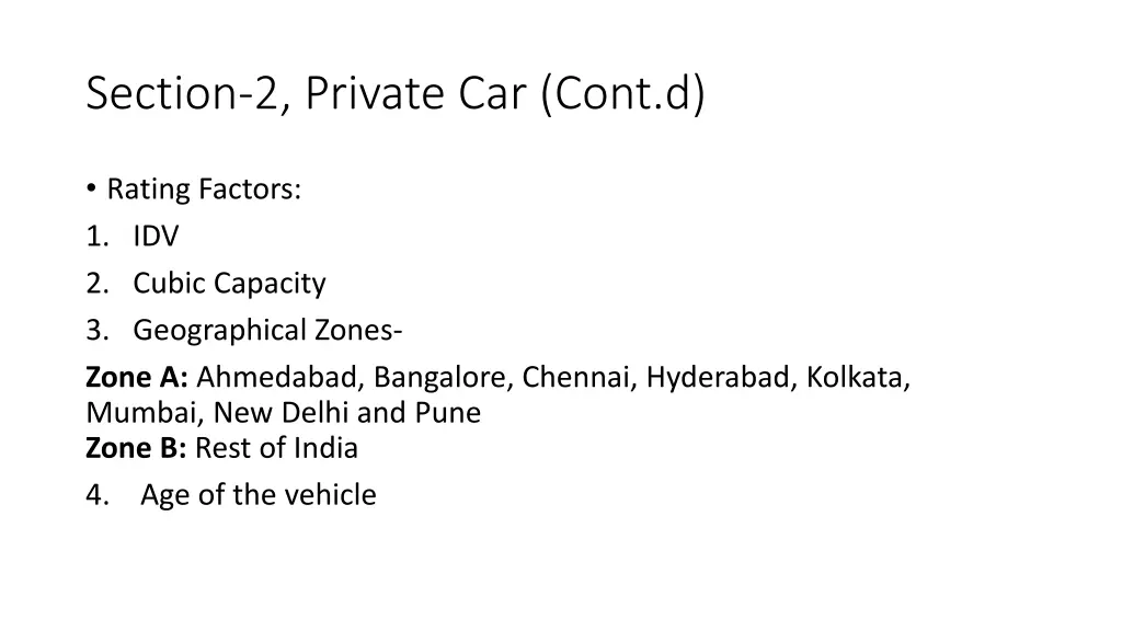 section 2 private car cont d