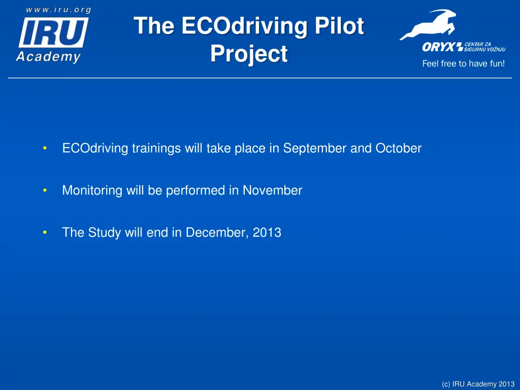 the ecodriving pilot project 4