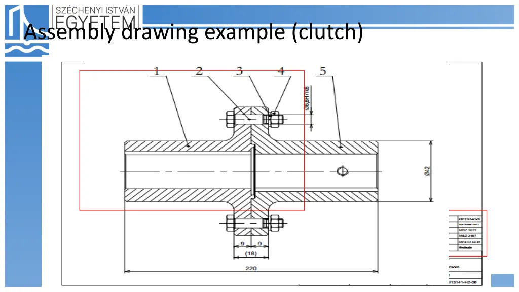 assembly drawing example clutch 1