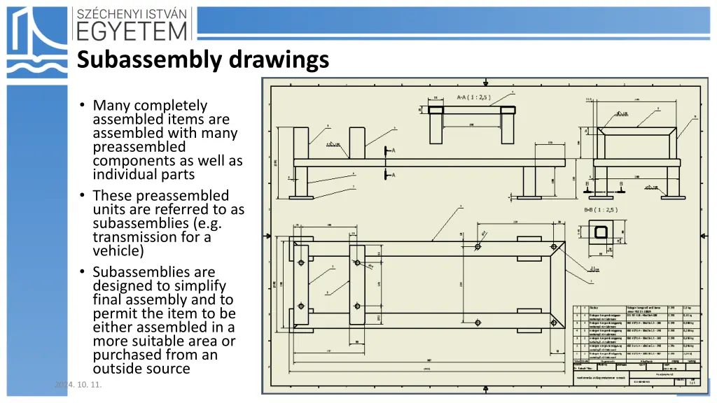 subassembly drawings