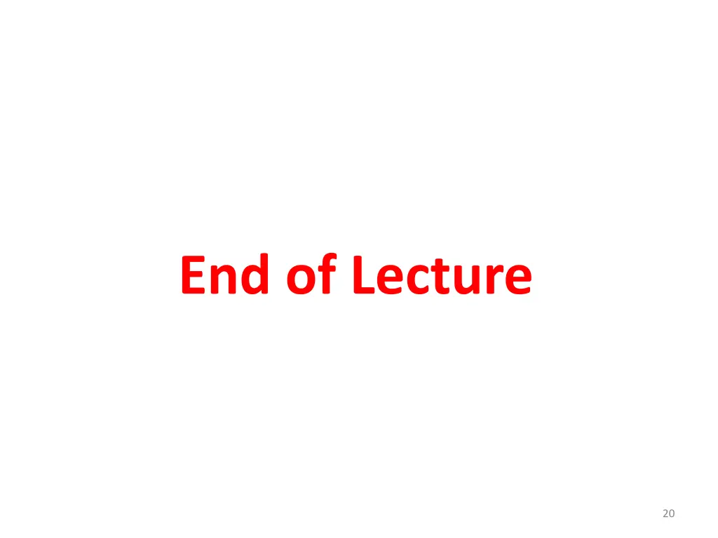 end of lecture