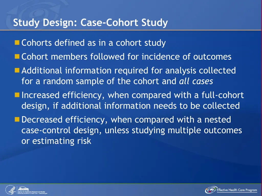 study design case cohort study