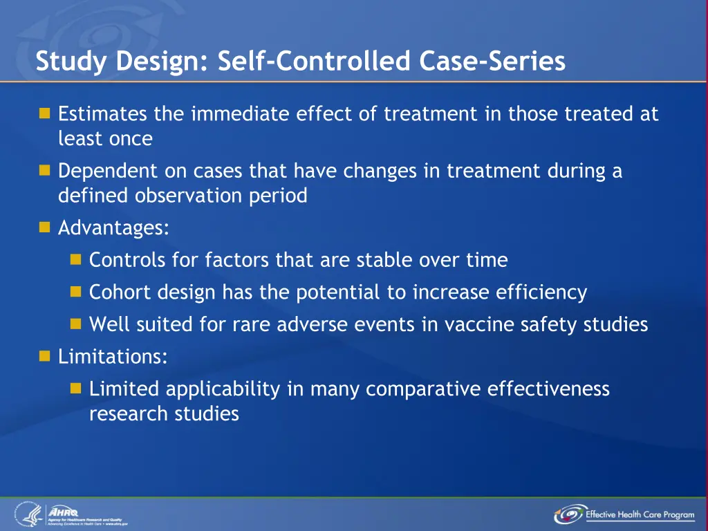 study design self controlled case series