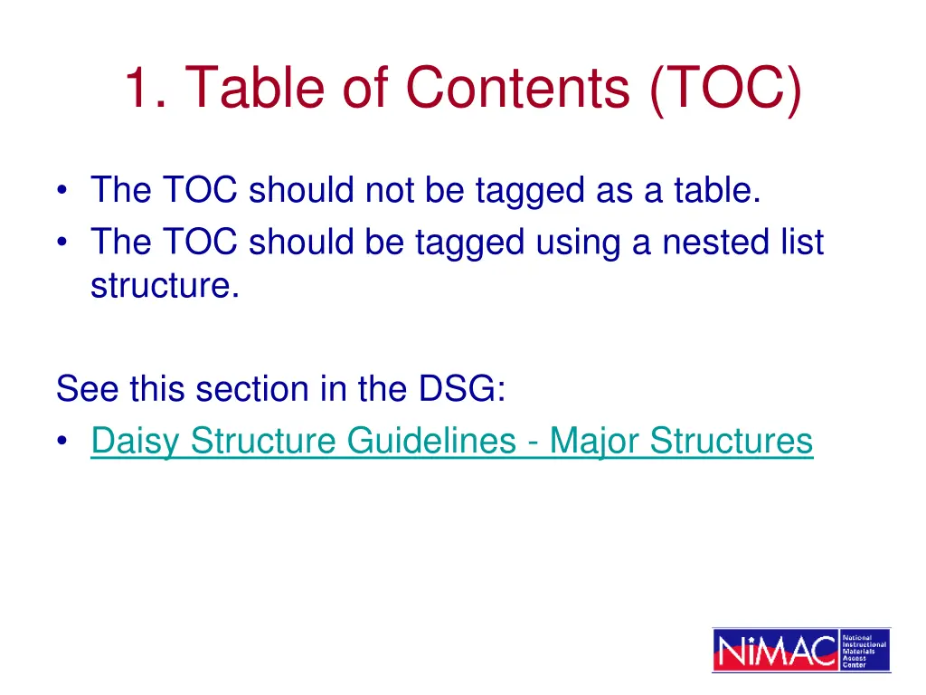 1 table of contents toc