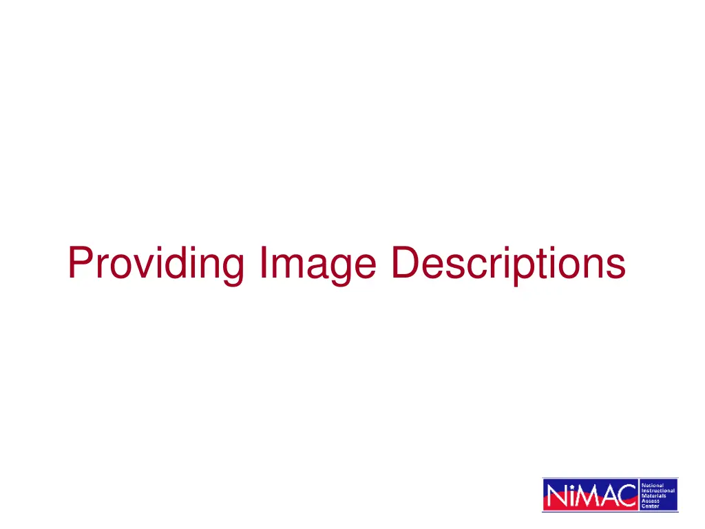 providing image descriptions