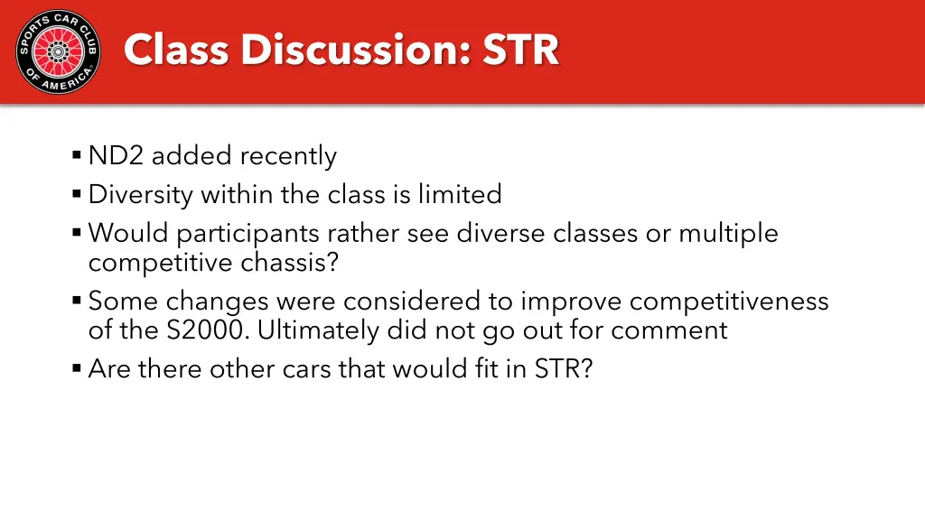 class discussion str