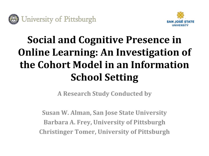 social and cognitive presence in online learning